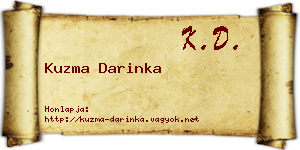Kuzma Darinka névjegykártya